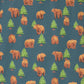 Boxer in cotone biologico con stampa orso bruno