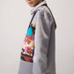Giacca bomber in raso con zip