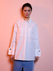 Blusa bianca in cotone 100%