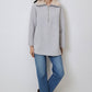 Felpa oversize con collo in ecopelliccia e mezza zip in cotone