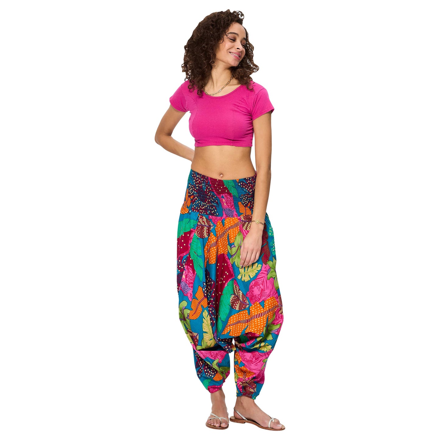 Pantaloni harem estivi 3 in 1 in cotone