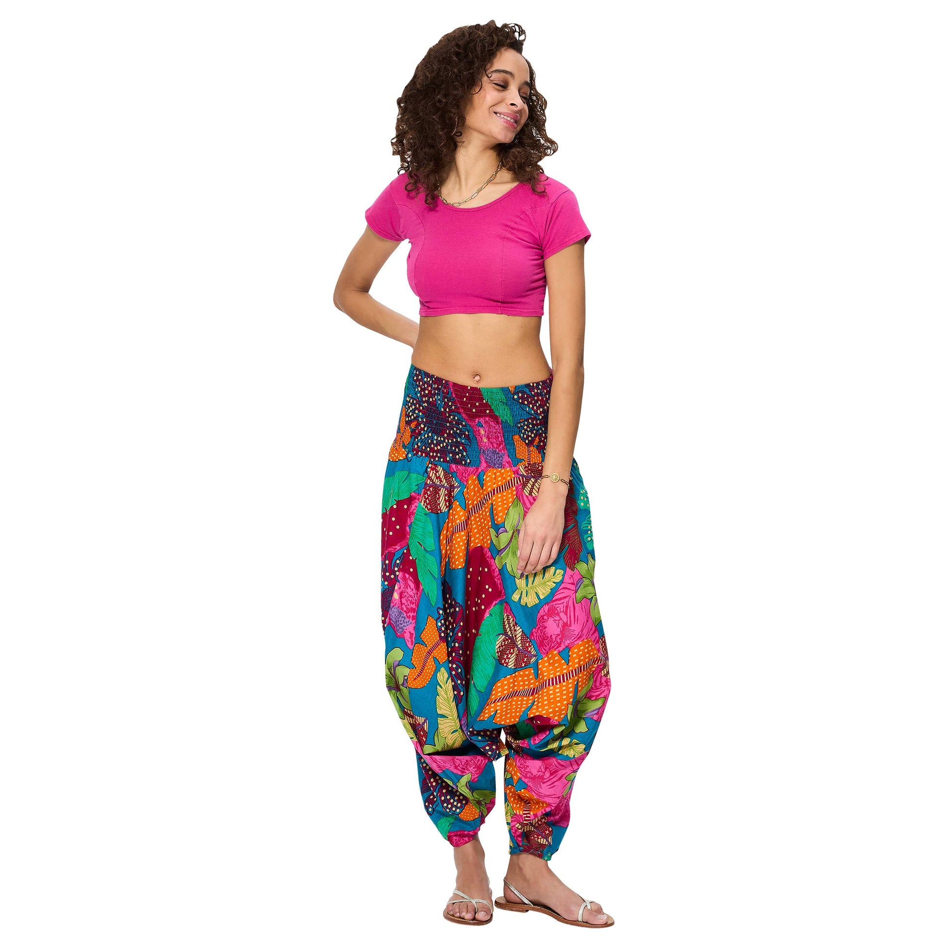 Pantaloni harem estivi 3 in 1 in cotone