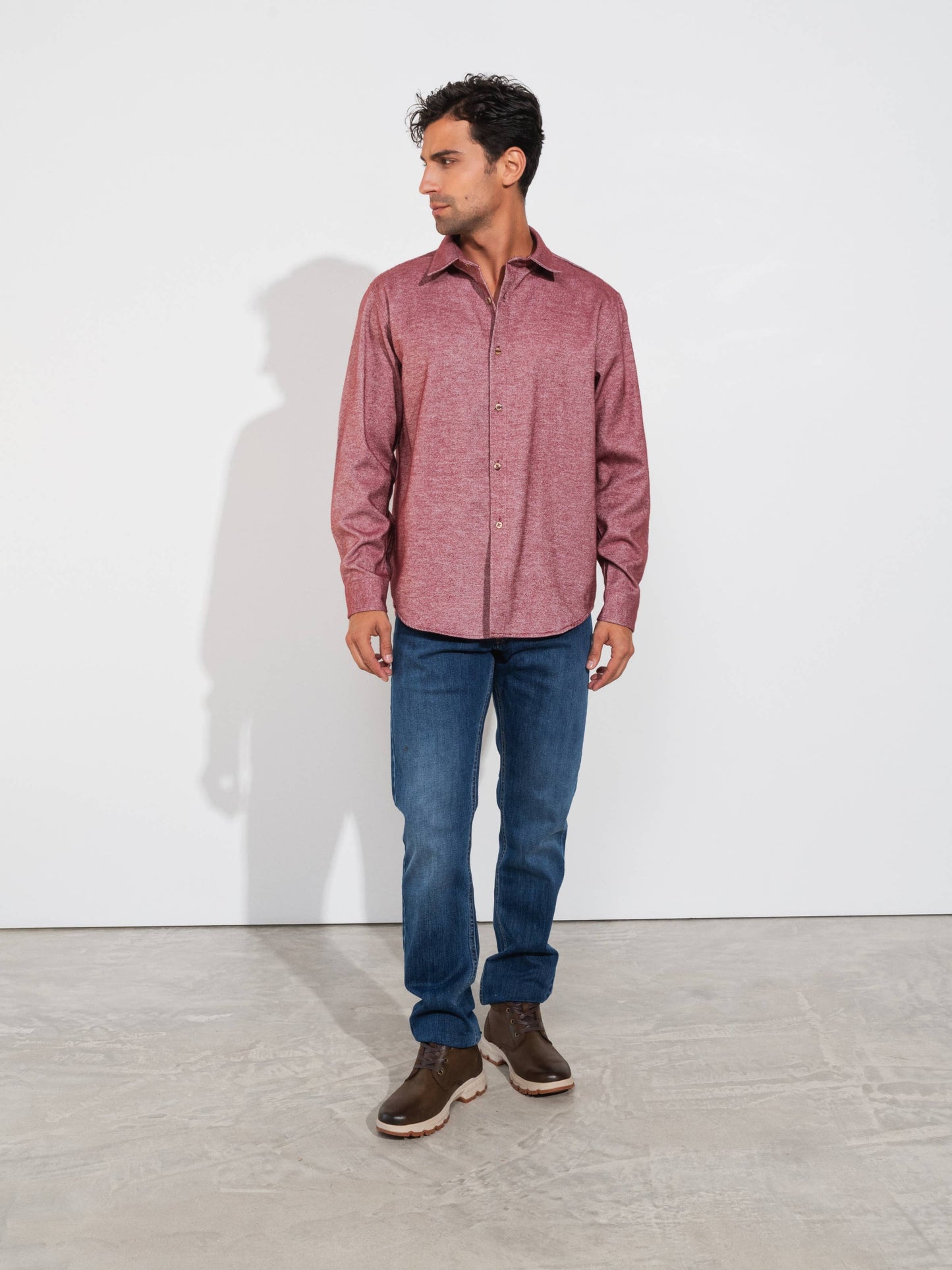 Camicia uomo in cotone misto per l’inverno