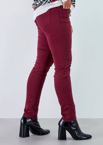 Pantaloni basic in twill elasticizzato