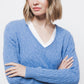 Maglione in maglia strutturata con scollo a V