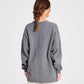 Cardigan Edith in lana d’agnello biologica grigio mélange
