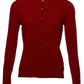 Cardigan girocollo in viscosa con bottoni