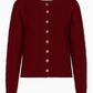 Cardigan corto in maglia con bottoni dorati