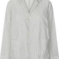 Camicia Nora in cotone biologico a righe blu denim