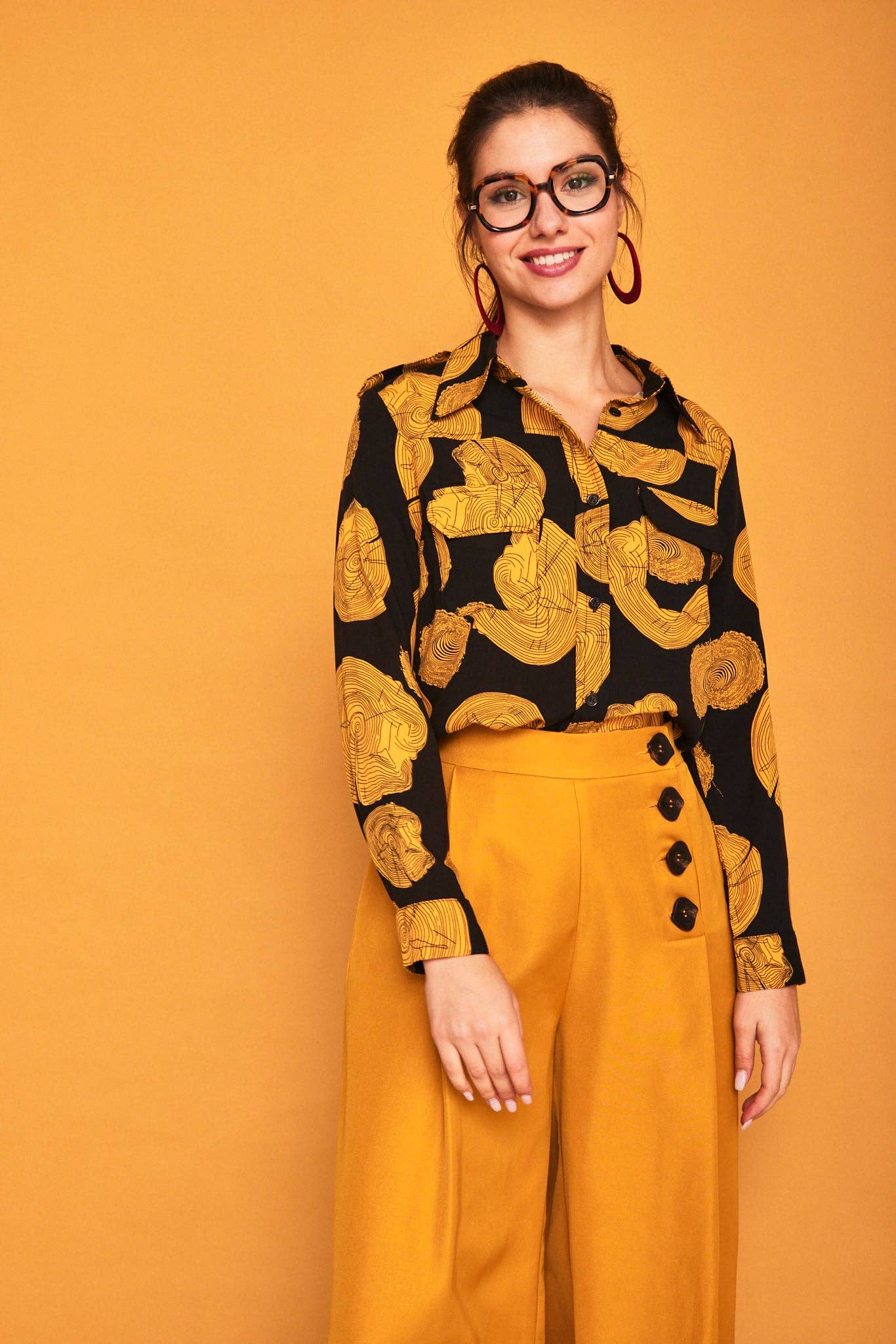 Camicia Canario in viscosa con stampa