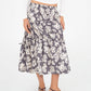 Gonna lunga floreale Seraphine con lacci arricciabili