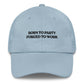 Cappellino da baseball ricamato Born to Party Forced to Work