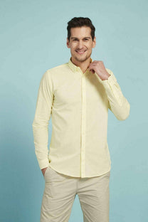 Camicia gialla in voile di cotone
