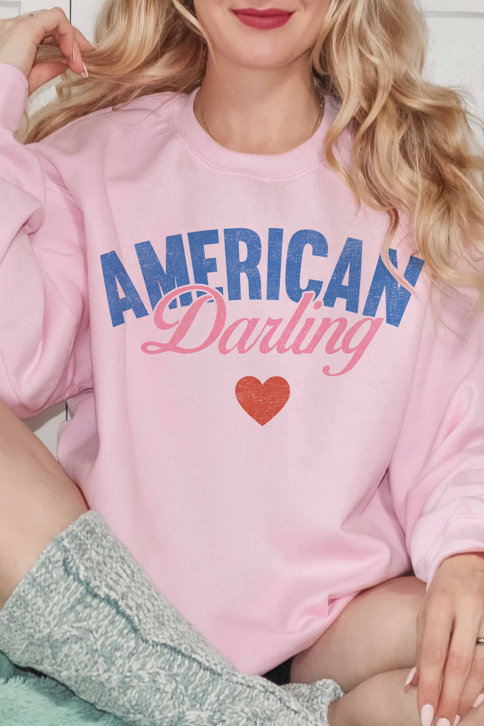 Felpa oversize grafica “American Darling”