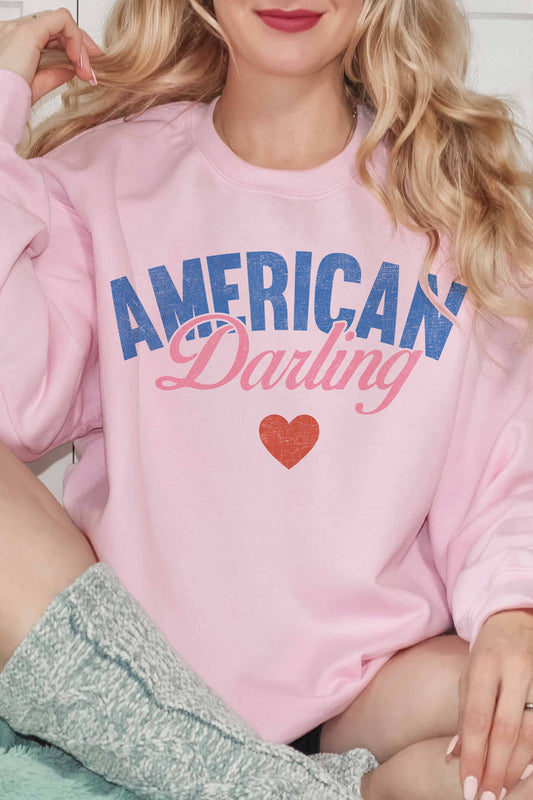 Felpa oversize grafica “American Darling”