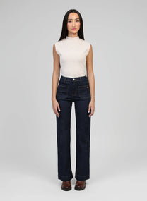 Jeans Paris in denim grezzo a gamba dritta