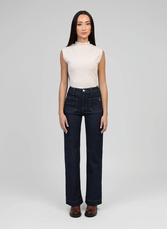 Jeans Paris in denim grezzo a gamba dritta
