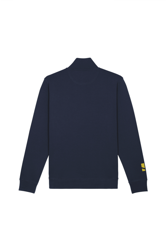 Maglione basic blu navy con zip