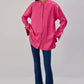 Camicia in raso con polsini ampi