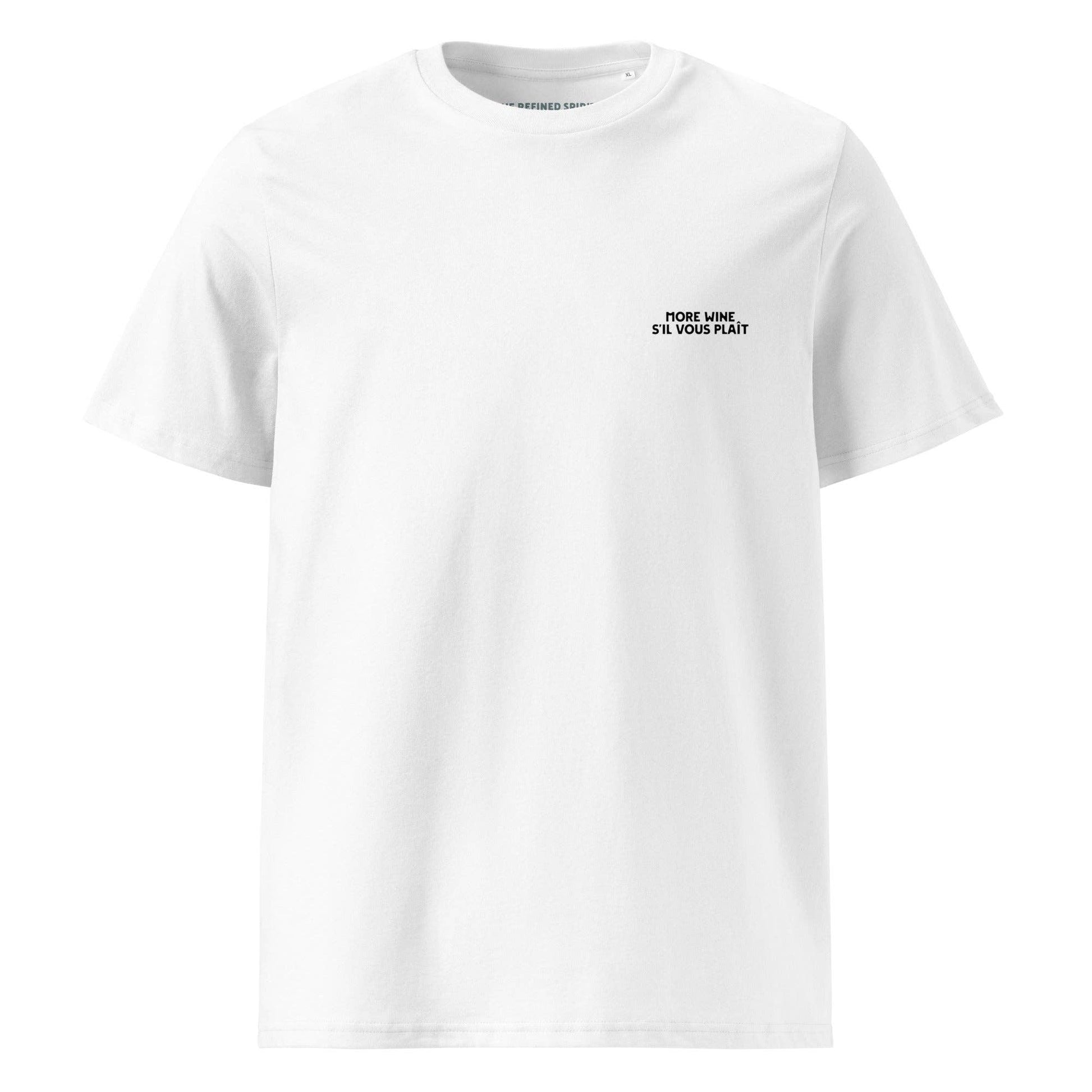 T-shirt unisex in cotone biologico More Wine, S’il Vous Plaît