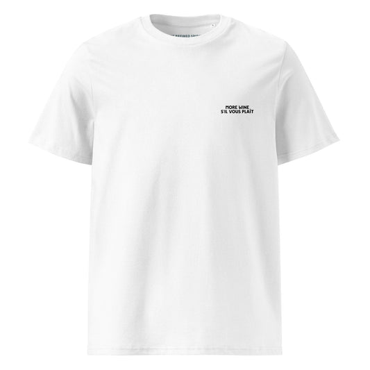 T-shirt unisex in cotone biologico More Wine, S’il Vous Plaît