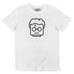 T-shirt bianca unisex con stampa fumetto ispirata a Harry Potter