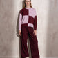 Maglione in maglia a quadri color block