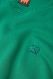 Felpa Essential in cotone organico verde Bosforo