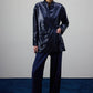 Kimono con paillettes blu navy