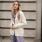 Cappotto cardigan in maglia strutturata con cintura