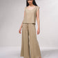 Pantaloni palazzo in lurex con coulisse