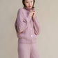 Cardigan polo in misto cashmere con trecce