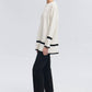 Tunica in maglia a righe bicolor