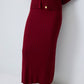 Set coordinato in maglia con cardigan e gonna lunga