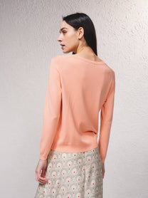 Cardigan in maglia con bottoni effetto perla