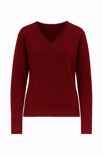 Maglione in lana con scollo a V
