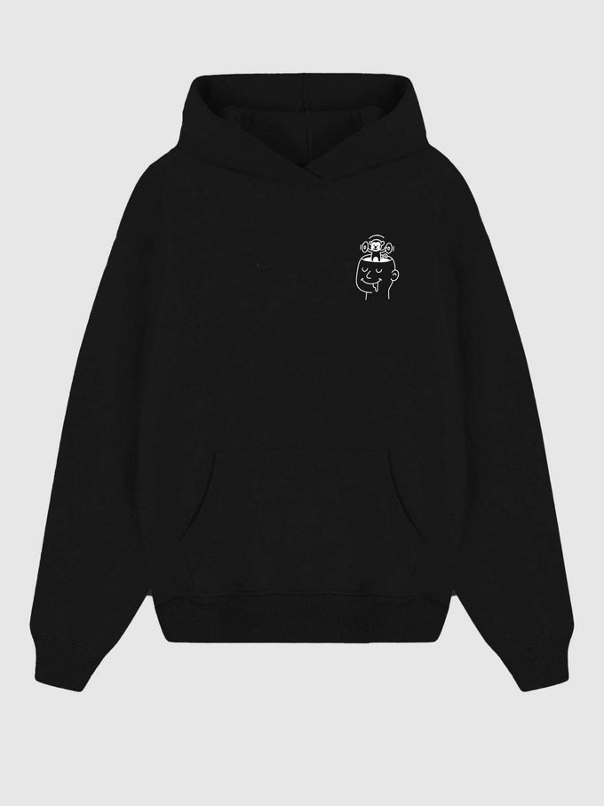 Felpa unisex con cappuccio So Good nera