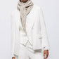Blazer minimal bianco da donna