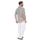 Camicia estiva a maniche corte floreale