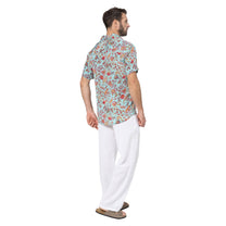 Camicia estiva a maniche corte floreale