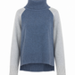 Maglia bicolore in lana e cashmere con collo alto