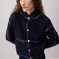 Cardigan Rashed a Contrasto