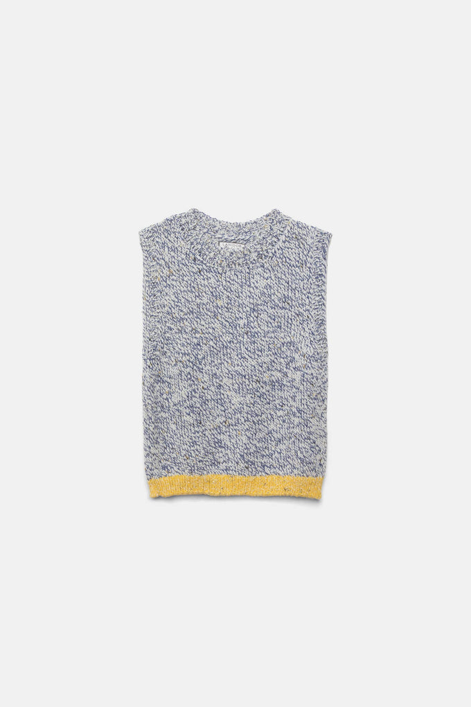 Gilet in maglia con bordi a contrasto