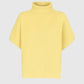 Maglione dolcevita oversize senza maniche giallo pulcino