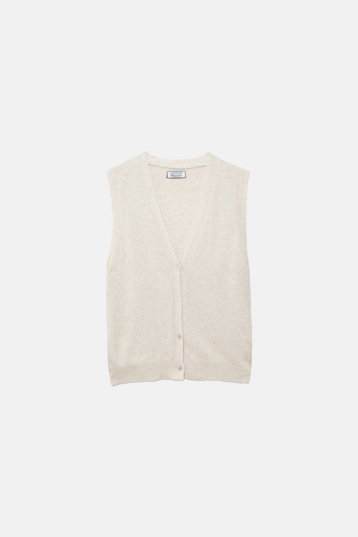 Gilet in maglia con scollo a V e bottoni