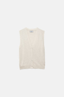Gilet in maglia con scollo a V e bottoni