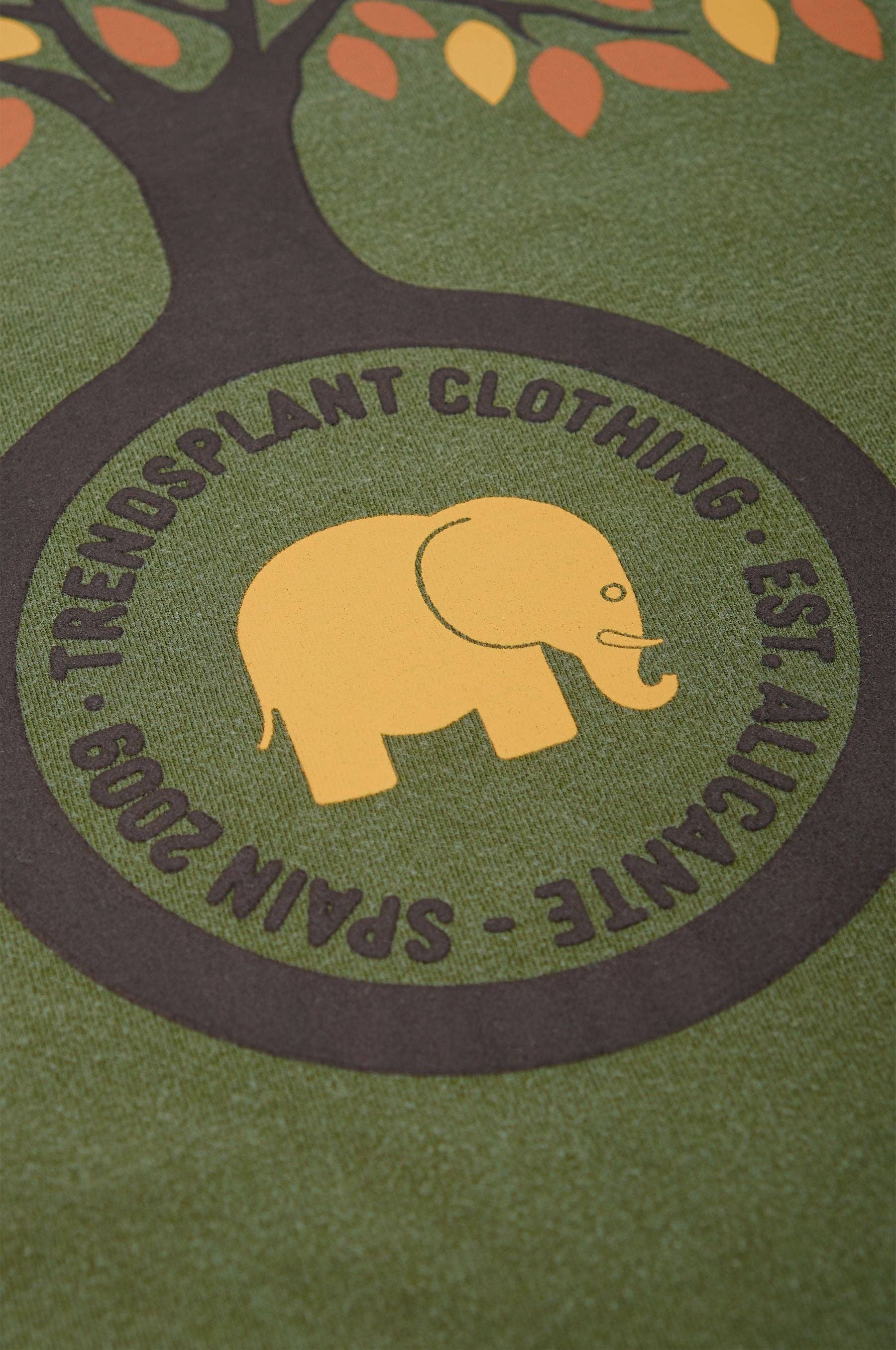 T-shirt donna pigmentata Fafe verde quercia in cotone biologico
