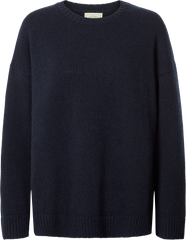 Maglione Emely in lana d’agnello biologica GOTS blu notte