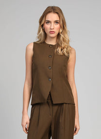 Gilet sartoriale Zola color militare