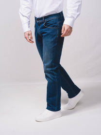 Jeans regular a cinque tasche in denim